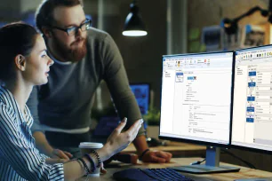 RTE engineer analysing acoustic test data in SonicTC