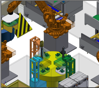 Automated test system with robot handling