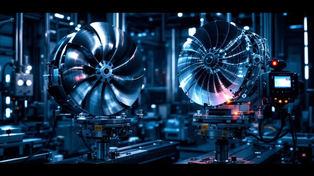 Aerospace – acoustic test technology with SonicTC: Turbine blades, structural panels, composites – resonance testing for safety-critical parts.