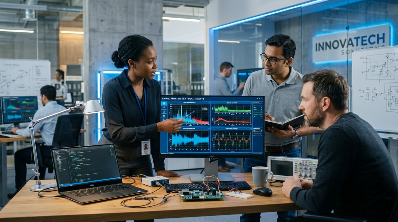 RTE engineering team analyzing signal data